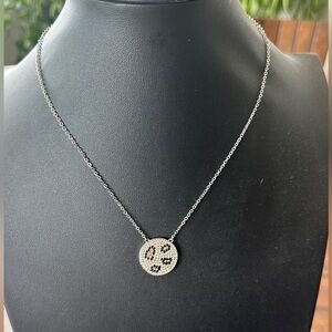 NWT Park Lane Pendant Rhinestone Silver Tone Animal Print